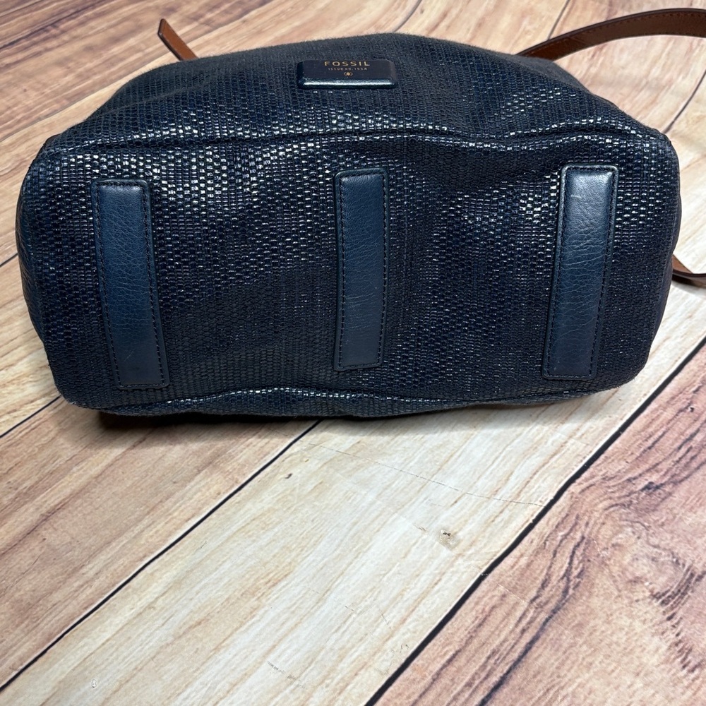 FOSSIL Emerson Blue Satchel Bag Shoulder Crossbody - Picture 7 of 16
